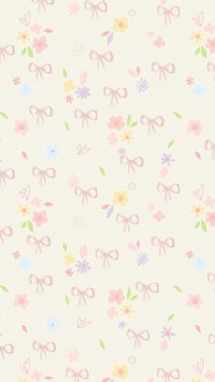 an image of a pattern with flowers and scissors on the side, in pastel colors