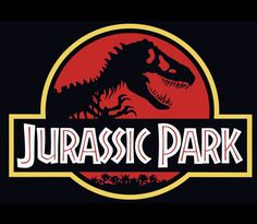 the logo for the movie, jurassic park