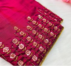 Aari Tracing Designs For Blouse, Brooches Blouse Design, Aari Blouses, Netted Blouse Designs, Aari Design, Latest Bridal Blouse Designs, Latest Blouse Designs Pattern, Aari Blouse, Simple Work