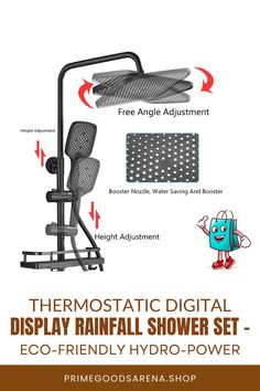 Thermostatic Digital Display Rainfall Shower Set – Eco-Friendly Hydro-Power

- Image by Prime Goods Arena Shower Step, Luxurious Showers, Touch Of Class, Shower Set