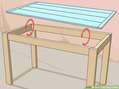 a table that has been made with wood and is being used as a coffee table