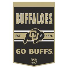 Showcase your unwavering fandom of the Colorado Buffaloes with this 24 x 38 banner from WinCraft. It features an exhilarating sublimated design, which includes the team's logo, the year they were established and their iconic slogan that loyal fans have come to love. The durable wool fabric makes this piece of Colorado Buffaloes dcor the perfect long-lasting option for anywhere in your home or office.Showcase your unwavering fandom of the Colorado Buffaloes with this 24 x 38 banner from WinCraft. Office Showcase, Colorado Buffaloes, Party Banners, Wool Fabric, Team Logo, Cleaning Wipes, Buffalo, Accent Decor, The Year