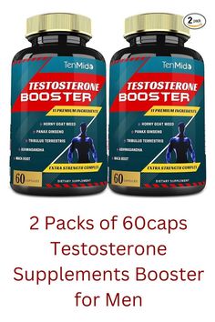 Enhance your vitality and performance with our testosterone booster, specially designed to support men’s health. Each pack contains 60 capsules of a powerful blend of natural ingredients known to support testosterone levels, energy, and endurance. Perfect for workouts, recovery, and daily well-being, this supplement is formulated with premium ingredients like Tribulus Terrestris, Fenugreek, and Horny Goat Weed to promote strength, stamina, and overall vigor. This 2-pack provides a full supply, ensuring you can stay consistent on your journey to peak performance. #testosteronesupplementsboosterformen #testosteronesupplementsformen #testosteronesupplementsboosterformenand Stay Consistent, Drink Plenty Of Water, Testosterone Levels, Muscle Building, Men’s Health, Premium Ingredients