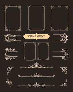 an ornate set of frames and dividers