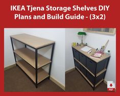 ikea tena storage shelves diy plans and build guide - 3x2