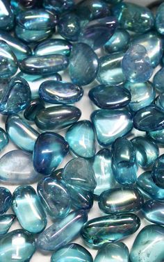 Small Aqua Aura Quartz Crystal Tumbled Stones Blue Quartz Crystal, Aqua Aura Quartz, Aura Quartz Crystal, Aqua Aura, Turquoise Crystal, Beautiful Rocks, Aquamarine Jewelry