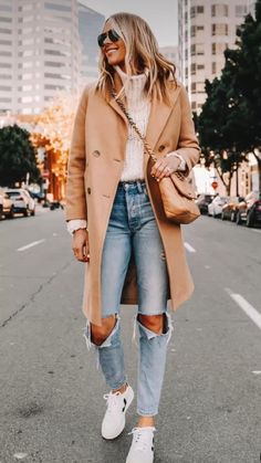 January Outfits, Summer Business Casual Outfits, Camel Sweater, Fall Fashion Dresses, Spring Dresses Women, Outfit Yoga, Sweater Blazer, Autumn Fashion Casual