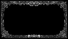 an ornate black and white frame