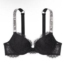 Firm Price!! Hard To Find In Perfect Condition And No Longer Sold At Victoria’s Secret Brand New With Tag, Perfect Condition Size: 38c Sealed In Plastic Wrap And Wrapped In Pink Tissue Paper Discontinued Style Black Lace Bra, Black Bralette, Victoria Secret Bras, Bra Set, Lace Bra