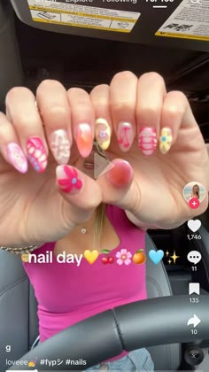 Cute Funky Nails, Preppy Nails, Cruise Nails, Gucci Nails, Wow Nails, Summery Nails, Polygel Nails, Really Cute Nails, Acrylic Nails Coffin Pink