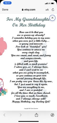 Happy 21st Birthday Wishes For Granddaughter, Granddaughters Quotes, Love My Daughter Quotes, Nana Quotes, Granddaughter Quotes, Quotes About Grandchildren, Hugs And Kisses Quotes, Grandparents Quotes, My Children Quotes