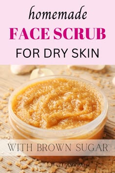 A simple yet effective recipe for a homemade face scrub for dry skin that will leave your skin feeling soft, smooth, and revitalized. Homemade Health And Beauty Products, Homemade Face Scrub For Dry Skin, How To Make A Face Scrub At Home, Face Scrub For Dry Skin, Diy Facial Scrub For Dry Skin, Face Scrubs For Dry Skin, Natural Face Scrub Homemade, Facial Scrubs Diy Exfoliating, Home Made Face Scrub