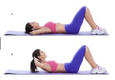 a woman laying on her stomach while doing an exercise