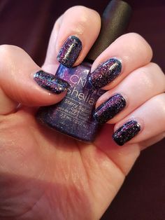 CND Shellac Midnight Swim Layered with Starry Sapphire Nails Shellac Ideas, Shellac Designs, Cnd Shellac Colors, New Nail Colors, Shellac Nail Art