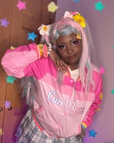 Project voltage Miku X Carebears hot topic collab 👁️ I DID say on my last Miku post you were gonna see her again in a few days and this is exactly what I meant bc this jacket goes very well this cosplay imo ! @hottopic #sponsoredbyht #htfxcarebears 🫡🫡 Project Voltage, My Last, Very Well, Hot Topic, Quick Saves