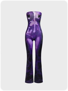 An exclusive offer for you——Affordable prices at Kollyy store, SPU: 48QSJU88355D, Color: Purple, Sleeve Length:Sleeveless, Jumpsuit type:Tube. Body Abstract Painting, Purple Jumpsuits, Purple Jumpsuit, Tube Jumpsuit, Heat Map, Lace Jumpsuit, Purple Lace, Fashion Elegant, Sleeveless Jumpsuits