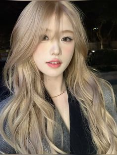 Korean Blonde Hair, Cold Blonde Hair, Hair Color Korean, Outfit Inspo Acubi, Grunge Asian, Acubi Club, Cold Blonde, Cold Makeup, Aesthetic Pretty Girl