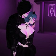 vrc Imvu Kawaii, Purple Goth, Goth Core, Kawaii Goth, Virtual Art