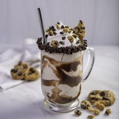 an iced drink with cookies and cream in it