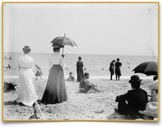 A Day at the Beach - Antique Photographic Print - Dixie & Grace Palm Beach Island, Palm Beach Florida, Old Florida, Photo Vintage, Old Photographs, Edwardian Era, Vintage Beach, Days Gone, Beach Scenes