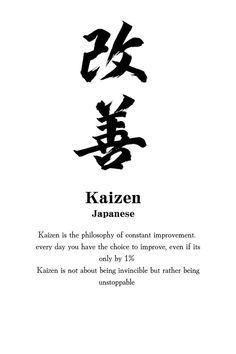 Warrior Quote Tattoos For Guys, Motivating Drawing Ideas, Kanji Words Japanese, Kaizen Kanji Tattoo, Discipline In Japanese, Drawing Motivational Quotes, Self Improvement Tattoo Ideas, Kaizen Tattoo Designs, Japanese Affirmations