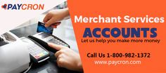 an advertisement for merchant services that is being used by customers to pay their credit cards