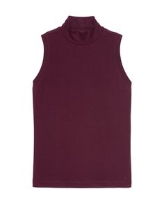 Ribbed Mock-Neck Tank | Banana Republic Fall Ribbed Vest For Layering, Tank Top For Layering In Fall, Fall Layering Tank Top, Classic Ribbed Sleeveless Vest, Classic Sleeveless Ribbed Top, Ribbed Cotton Vest For Fall, Cotton Ribbed Vest For Layering, Classic High Neck Top With Ribbed Neckline, Fall Ribbed Cotton Vest