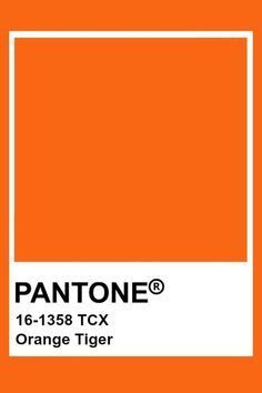 pantone's orange tiger color is shown in the image, it looks like an orange