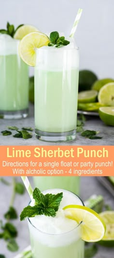 lime sherbet punch recipe with alcohol - 4 ingredients to make it easy and delicious