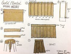 the instructions for how to build a bed with pleated skirt