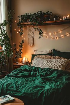 100+ Cozy Green Bedroom Ideas For A Refreshing Retreat Dark Green Bedroom Decor Ideas, Bedroom Ideas Green Bedding, Cozy Bedroom Ideas Green, Dark Green Bedroom Decor, Modern Green Bedroom, Cozy Green Bedroom, Green Bedroom Decor Ideas, Bedroom Ideas Green, Green Bedroom Ideas