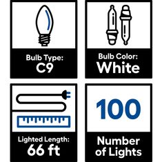 GE Energy Smart LED C9 diamond cut 100-count warm white light set on storage reel. 6-Inch lead wire, 8-inch lamp spacing, 6-inch end connector plug, 66-feet lighted length, and green cord set with fused plug. Available only at Lowe's. GE 100-count 66 Ft Energy Smart Warm White LED Diamond Cut C9 Christmas Lights | 97732LO Incandescent Christmas Lights, Icicle Christmas Lights, Christmas Led String Lights, Battery Operated String Lights, C9 Christmas Lights, Cord Set, Christmas Lighting, Icicle Lights, Warm White Light