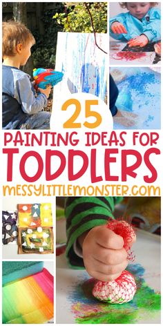 25 painting ideas for toddlers that are easy and fun to do with the kids