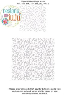 an image of a pattern with the words, designs by julia on it and below