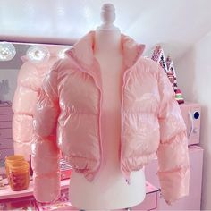 Nwot. No Flaws. Get It Fast With 1-3 Day Priority Mail Shipping. Orders Are Packed & Shipped Same Day! Light Pink Puffer Jacket, Light Pink Jacket, Pink Coats, Pink Puffer Jacket, Shein Jackets, Y2k Clothes, 1940s Dresses, Pink Coat, Cute Jackets