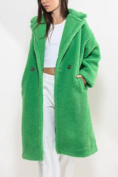 DetailsTeddy fleece collar longline coat in faux fur with an oversized and slouchy fitContent - 100% Polyester Size + FitModel wears size small Cute Hair Colors, Fluffy Coat, Teddy Fleece, Longline Coat, Teddy Coat, Elegant Blouses, Blue Coats, Oversized Coat, Fleece Coat