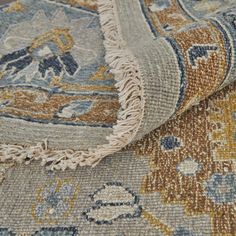 Drift into a world of traditional design with the Persian-inspired Corbitt collection by Feizy. Intricate patterns flow effortlessly into beautifully crafted medallions and bordered motifs. Designed for the neutral aesthetic, each semi-symmetrical piece is awash with brilliantly muted tones of sandy brown, gray, and blue. The 100% wool Corbitt collection is of the ancient Soumak construction, making it the perfect conversation piece for any living space. | Feizy Rugs Corbitt 2'6" x 12' Blue and Feizy Rugs, Neutral Aesthetic, Grey Curtains, Target Rug, Muted Tones, Blue And Brown, Green Area Rugs, Burke Decor, Red Area Rug