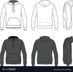 Hoodie Template Blank, Hoodies Template, Clothing Layout, Draw Dress, Vector Clothes, Element Art, Logo Online Shop