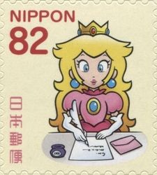 a stamp with a cartoon character on it