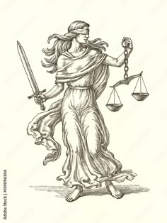 Justice Tattoo, Medieval Tattoo, Libra Tattoo, Statue Tattoo, Greek Mythology Tattoos, Lady Justice, Mythology Tattoos, Greek Tattoos, Tattoo Project