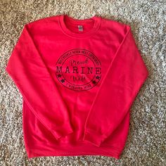 New Marine Wife Sweatshirt. Does Not Fit Me, Never Worn. Size Small. Wife Sweatshirt, Marine Wife, S Crew, Lady In Red, Sweaters For Women, Sweatshirts, Outfit Inspo, Red, Women Shopping