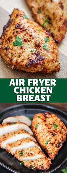 Using the Air Fryer to cook chicken breast is easy & delicious! In less than 10 minutes the juiciest Air Fryer Chicken Breast is ready!