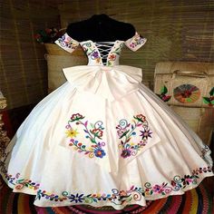 Princess Quinceanera Dresses Off Shoulder Short Sleeved Flower Satin Prom Gowns Mexican Theme Dresses, Ball Gown Sweet 16, Vestido Charro, Mexican Quinceanera, Mexican Quinceanera Dresses, Charro Quinceanera Dresses, Sweet 15 Dresses, Quince Dresses Mexican, Quinceñera Dresses