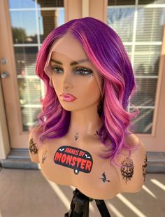 LUXURY PURPLE 💜 HAIR COLOR IDEAS FOR BIGINNERS - color de pelo morado Pink Or Purple Hair, Purple Hair With Pink Money Piece, Pink And Purple Money Piece Hair, Purple Hair Pink Money Piece, Purple Money Piece Hair, Pink Money Piece Hair, Pink And Purple Hair Ideas, Pink Money Piece, Purple And Pink Hair