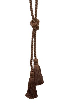 a rope with two tassels hanging from it