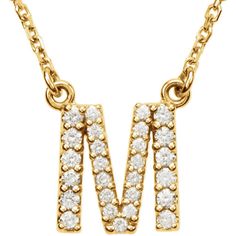 14K Rose Gold or 14K Yellow Gold or 14K White Gold Genuine Diamond Block Letter M Initial Alphabet Necklace 16 inches Custom Made Metal: 14K Gold Metal Stamp: 14KStone: 1/5 CTW Genuine DiamondChain Length: 16 inches Clasp: Spring Ring ClaspMeasurement:approximately 10.6mm x 10.5mm (0.42 inch x 0.41 inch) Comes Set With QUANTITY STONE 12 01.30 MM (01.24 - 01.40) Full Cut, I1 ROUND FULL CUT G-H GENUINE DIAMOND15 01.00 MM (00.95 - 01.15) Full Cut, I1 ROUND FULL CUT G-H GENUINE DIAMOND Images are en Writing Artwork, Recipe Gift, Initial M, M Necklace, Alphabet Necklace, Diamond Image, Diamond Initial Necklace, Letter Charm, White Gold Chains