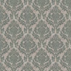 an ornate wallpaper pattern in green and beige