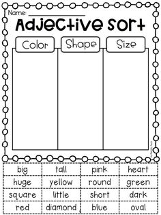 Nouns Verbs Adjectives Worksheet in 2024 | Adjective worksheet, Nouns verbs adjectives, Nouns and verbs Nouns Verbs Adjectives Worksheet, Adjectives For Kids, Adjectives Worksheet, Verbs And Adjectives, Adjectives Activities, Letter A Coloring Pages, First Grade Reading Comprehension, English Adjectives