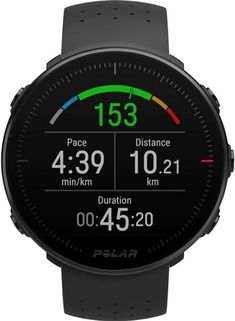 the polar watch face is shown in black