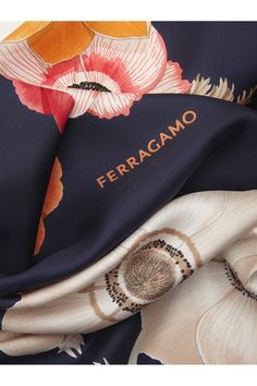 Shop the Anemone print silk foulard Marine blue/Ivory/Pink on Ferragamo.com. Discover the iconic collection on our official online shop now. Free Delivery. Luxury Printed Silk Scarf In Elegant Style, Pink Silk Scarf With Floral Print, Luxury Floral Print Silk Scarf For Women, Luxury Printed Silk Scarf, Luxury Floral Print Silk Scarf, Printed Silk Scarf, Marine Blue, Women Men Shoes, Blue Ivory